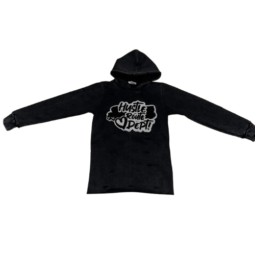 Vintage Black All You Need Is Route Hoodie